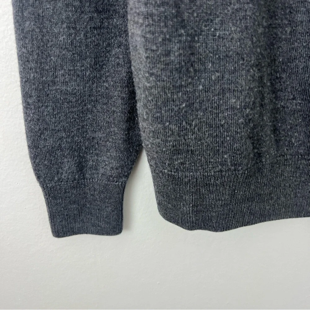 Turnbury 100% Merino Wool Gray Cardigan Sweater